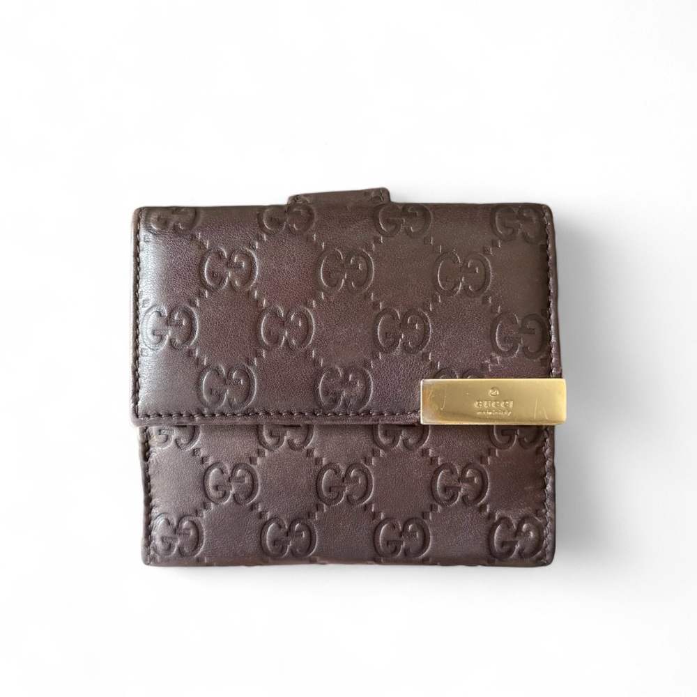 Gucci Guccisima Compact Leather Wallet